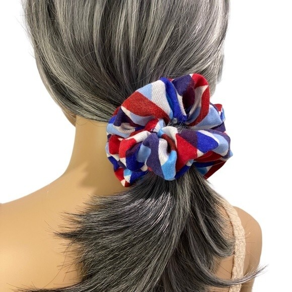Hair Scrunchie. Mini (Small). Multicolor. Patriotic. 4th of July. Casual. Cute. - Picture 3 of 9